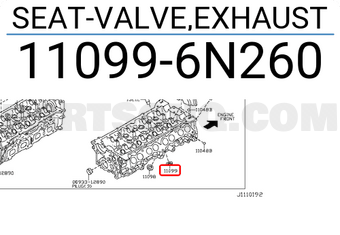 Nissan 110996N260 SEAT-VALVE,EXHAUST