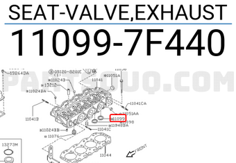 Nissan 110997F440 SEAT-VALVE,EXHAUST