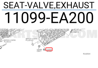 Nissan 11099EA200 SEAT-VALVE,EXHAUST