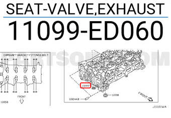 Nissan 11099ED060 SEAT-VALVE,EXHAUST
