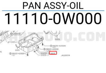 Nissan 111100W000 PAN ASSY-OIL