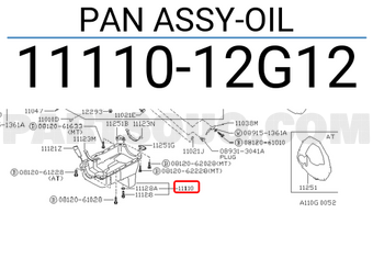 Nissan 1111012G12 PAN ASSY-OIL