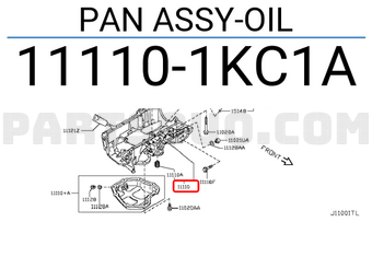 Nissan 111101KC1A PAN ASSY-OIL