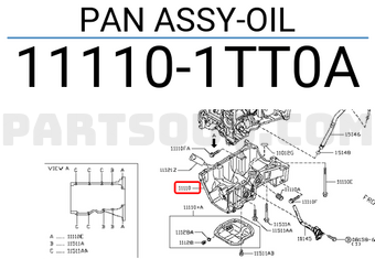 Nissan 111101TT0A PAN ASSY-OIL