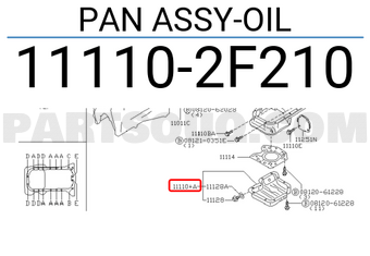 Nissan 111102F210 PAN ASSY-OIL