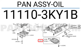 Nissan 111103KY1B PAN ASSY-OIL