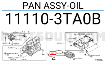 Nissan 111103TA0B PAN ASSY-OIL