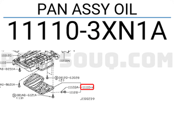 Nissan 111103XN1A PAN ASSY OIL
