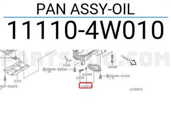 Nissan 111104W010 PAN ASSY-OIL