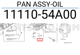 Nissan 1111054A00 PAN ASSY-OIL