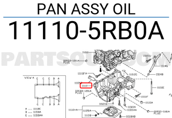 Nissan 111105RB0A PAN ASSY OIL