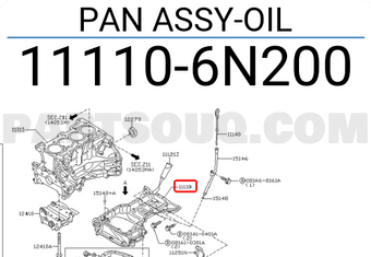 Nissan 111106N200 PAN ASSY-OIL