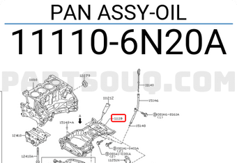 Nissan 111106N20A PAN ASSY-OIL