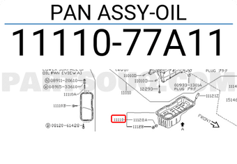 Nissan 1111077A11 PAN ASSY-OIL