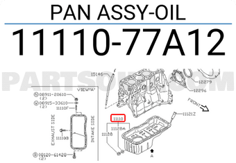 Nissan 1111077A12 PAN ASSY-OIL