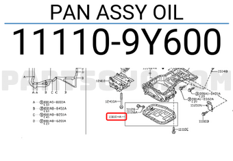Nissan 111109Y600 PAN ASSY OIL