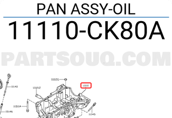Nissan 11110CK80A PAN ASSY-OIL