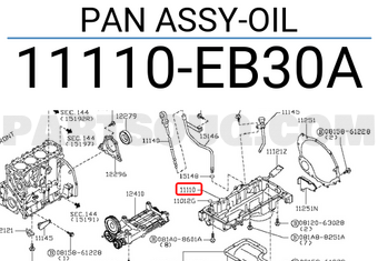 Nissan 11110EB30A PAN ASSY-OIL