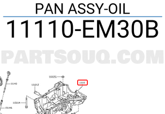 Nissan 11110EM30B PAN ASSY-OIL