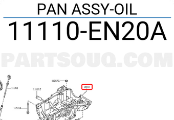 Nissan 11110EN20A PAN ASSY-OIL