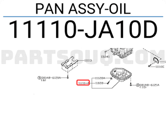 Nissan 11110JA10D PAN ASSY-OIL