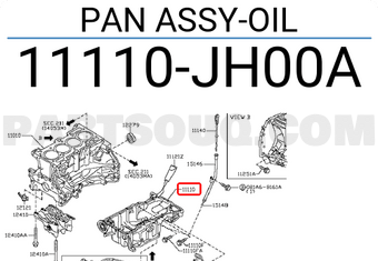 Nissan 11110JH00A PAN ASSY-OIL