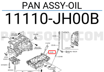 Nissan 11110JH00B PAN ASSY-OIL