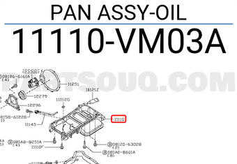 Nissan 11110VM03A PAN ASSY-OIL