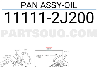 Nissan 111112J200 PAN ASSY-OIL