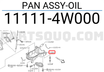Nissan 111114W000 PAN ASSY-OIL