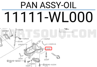 Nissan 11111WL000 PAN ASSY-OIL