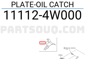 Nissan 111124W000 PLATE-OIL CATCH