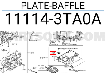 Nissan 111143TA0A PLATE-BAFFLE