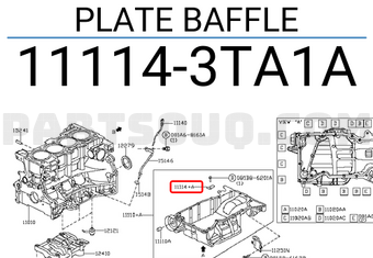 Nissan 111143TA1A PLATE BAFFLE