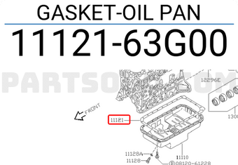Nissan 1112163G00 GASKET-OIL PAN