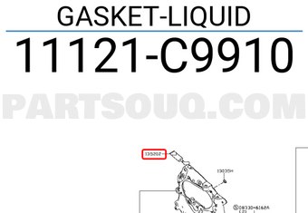 Nissan 11121C9910 GASKET-LIQUID