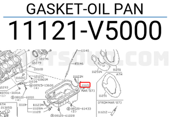 Nissan 11121V5000 GASKET-OIL PAN