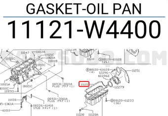 Nissan 11121W4400 GASKET-OIL PAN
