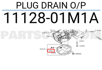 Nissan 1112801M1A PLUG DRAIN O/P