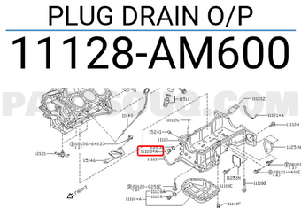 Nissan 11128AM600 PLUG DRAIN O/P