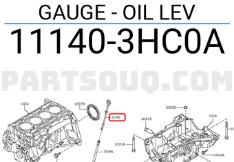 Nissan 111403HC0A GAUGE - OIL LEV