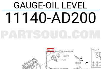 Nissan 11140AD200 GAUGE-OIL LEVEL
