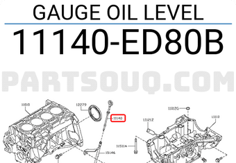 Nissan 11140ED80B GAUGE OIL LEVEL