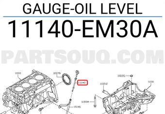 Nissan 11140EM30A GAUGE-OIL LEVEL
