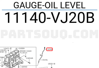 Nissan 11140VJ20B GAUGE-OIL LEVEL