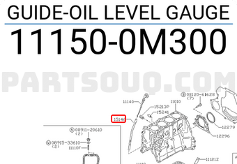 Nissan 111500M300 GUIDE-OIL LEVEL GAUGE