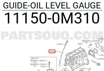 Nissan 111500M310 GUIDE-OIL LEVEL GAUGE