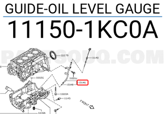 Nissan 111501KC0A GUIDE-OIL LEVEL GAUGE