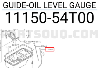 Nissan 1115054T00 GUIDE-OIL LEVEL GAUGE