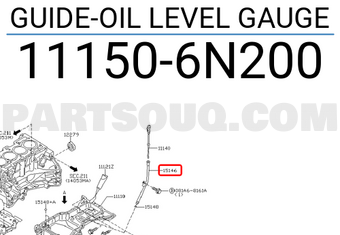 Nissan 111506N200 GUIDE-OIL LEVEL GAUGE